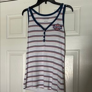 Motorcycles Striped Tank Top